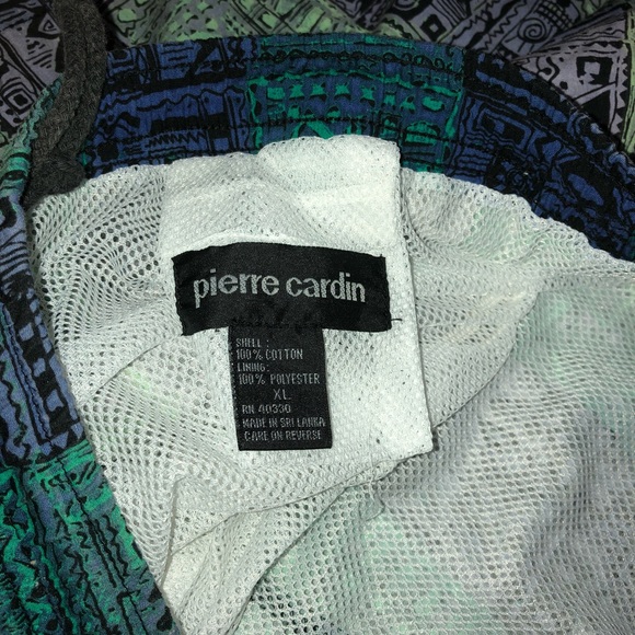 VTG PIERRE CARDIN COLORFUL AZTEK 80s 90s SWIM XL - Picture 4 of 7